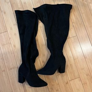 Over the knee wide width boots
